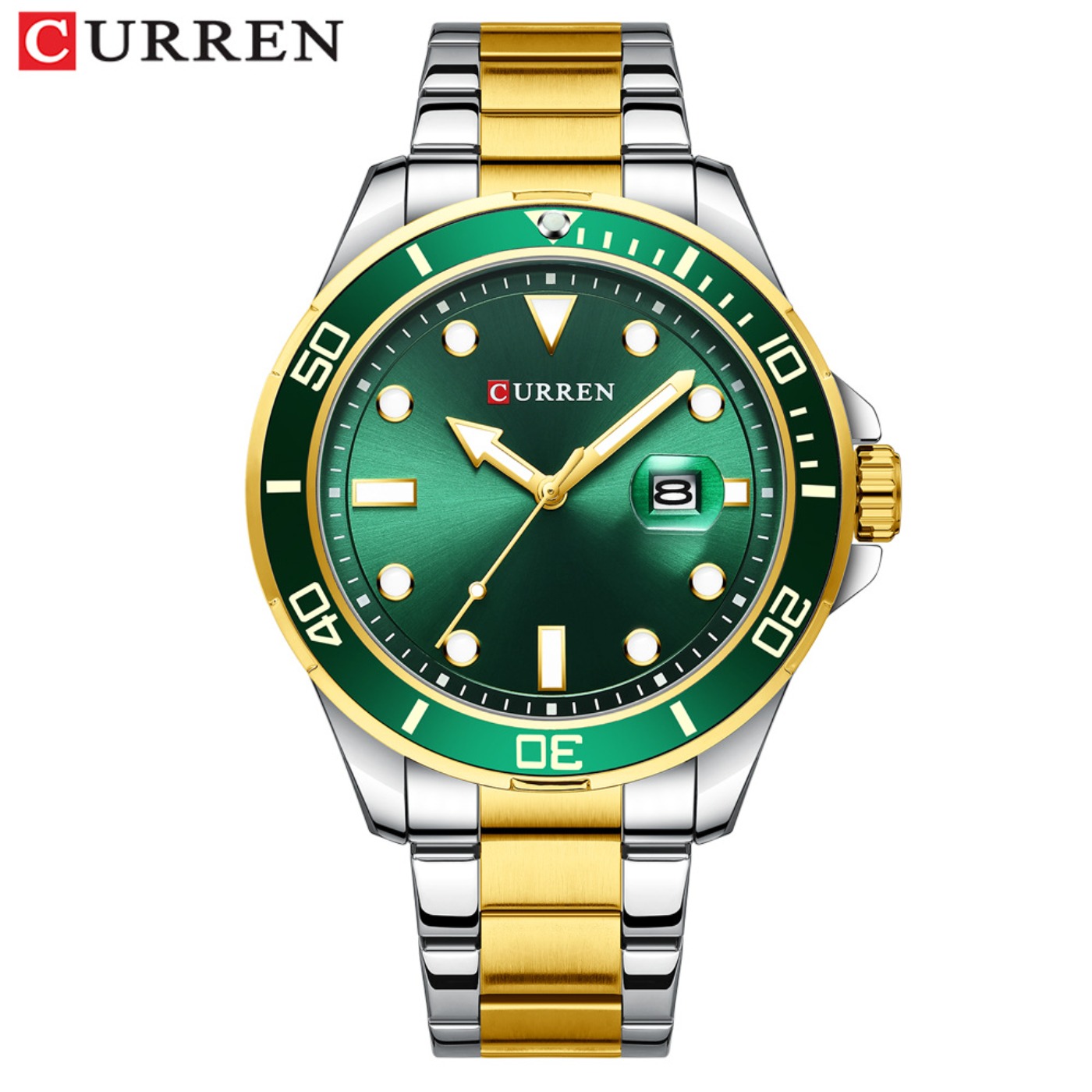 Luxury Quartz Watch Brands - CURREN ニューグリーンウォーターゴーストシリーズブランドハイエンド高級腕時計自動巻きメンズオールスチール防水クォーツ時計ギフト