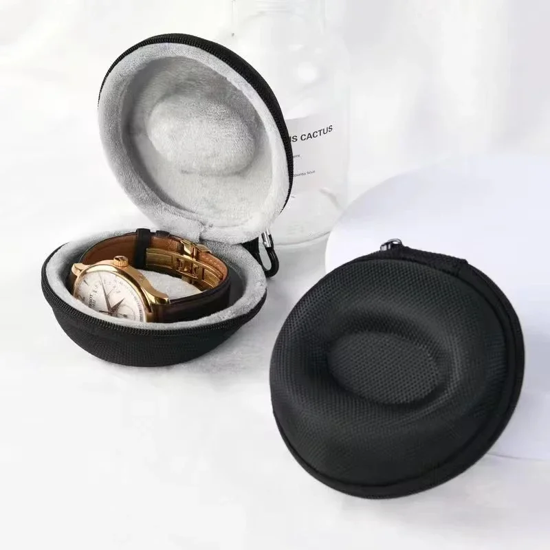 Luxury Watch Travel Case - ポータブル時計トラベルケース EVA 時計収納ボックス防水時計ホルダージッパー付きスマートウォッチコンテナシングルウォッチオーガナイザー