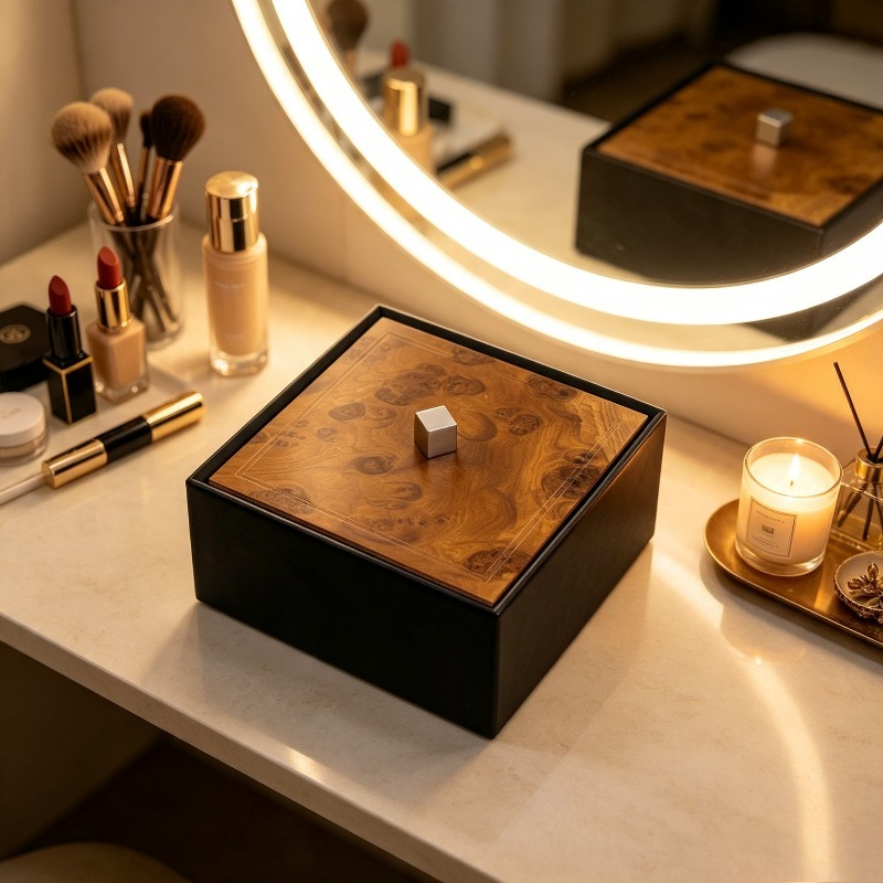Luxury Watch Storage - イタリア製高級時計オーガナイザー ステンレススチール製ジュエリーボックス 木目調時計オーガナイザー ウォークインクローゼット装飾品 ホームストレージ