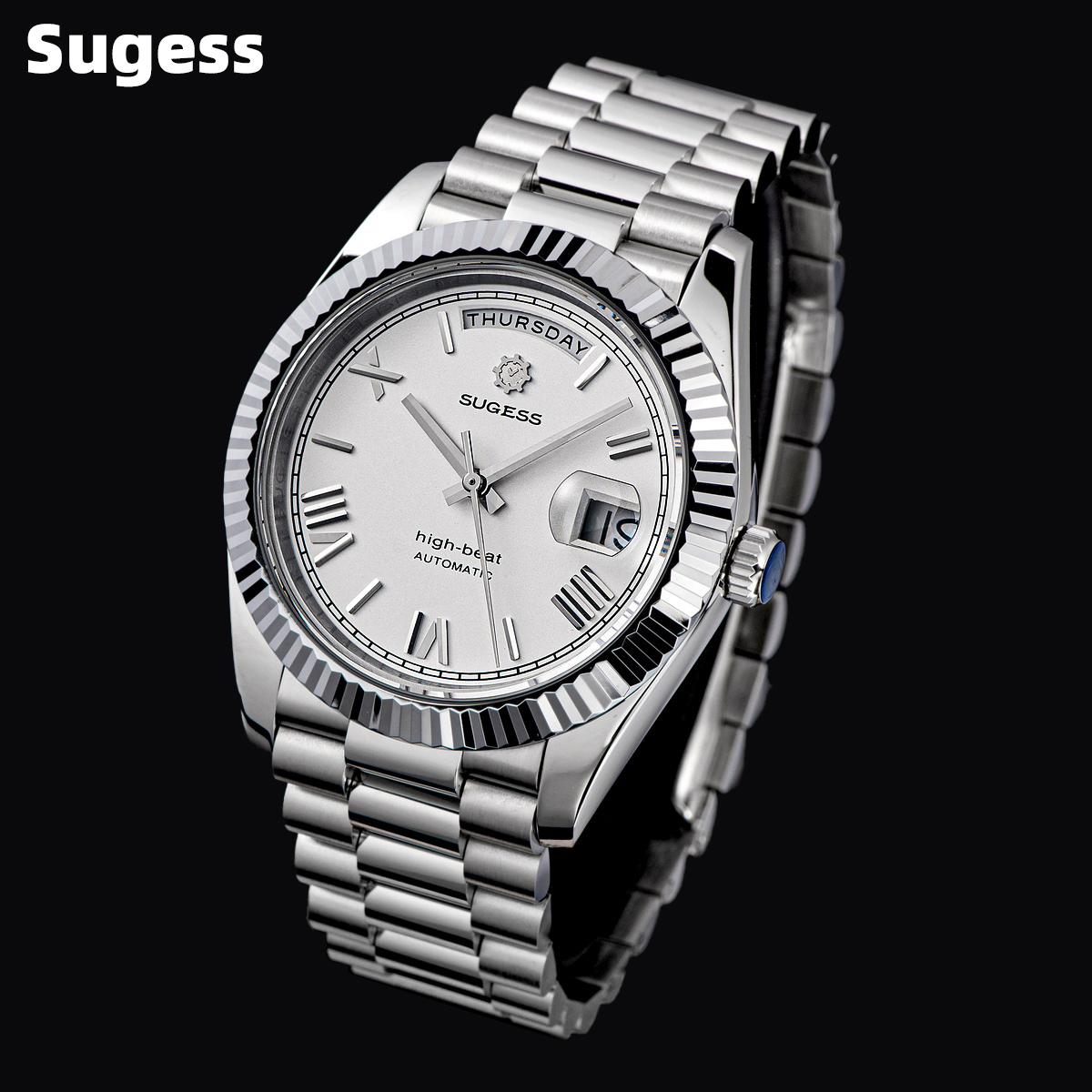 Rolex Watch Submariner - Sugess 40mm メンズ腕時計自動日付機械式デイ腕時計ピーコック SL3034 ムーブメントサファイア防水高級レトロ新品