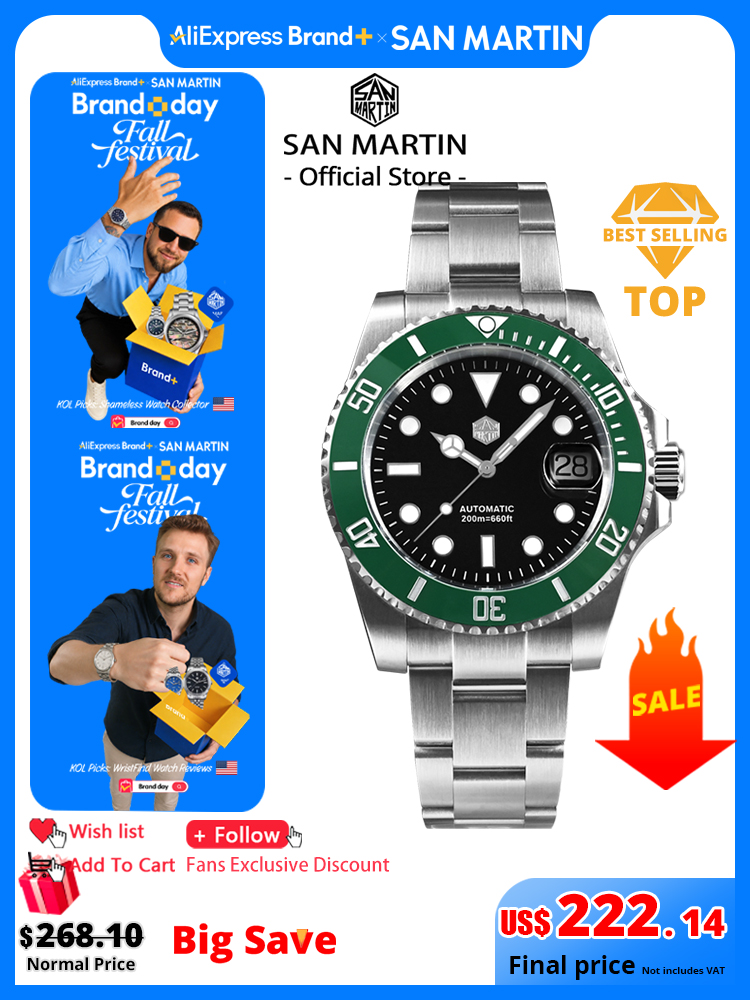 Rolex Watch Submariner - サンマーティン新しい 40 ミリメートルウォーターゴーストダイバーウォッチメンズ高級 ST 2130 自動機械式時計サファイア防水