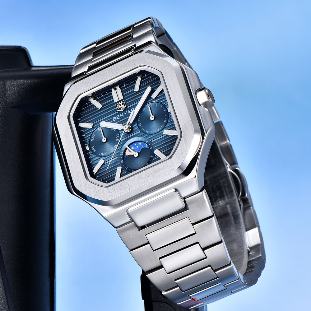 Luxury Quartz Watch Brands - BENYAR 新しい 37 ミリメートルメンズ腕時計トップブランドクォーツ腕時計クラシック高級防水時計ステンレス鋼サファイアガラスギフト時計