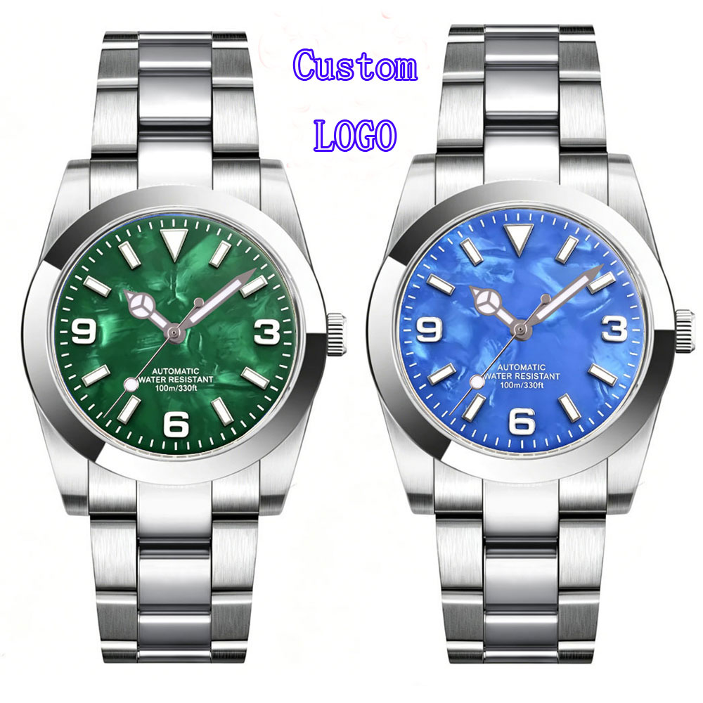Luxury Watch Logo - カスタムロゴ腕時計 36mm 39mm マザーオブパール文字盤 NH35 機械式腕時計