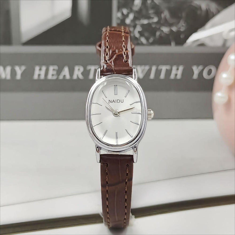 Luxury Quartz Watch Brands - ファッションブランドの女性用オーバルダイヤル腕時計、高級レザーストラップクォーツ腕時計、ギフト、レディース腕時計、女性用腕時計、卸売