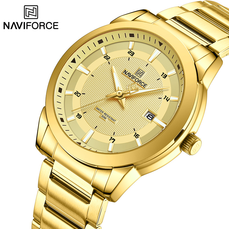 Luxury Watch Name - 2024 トップブランド NAVIFORCE メンズ腕時計ステンレス鋼ストラップカジュアル男性クォーツスポーツ腕時計高級防水日付時計