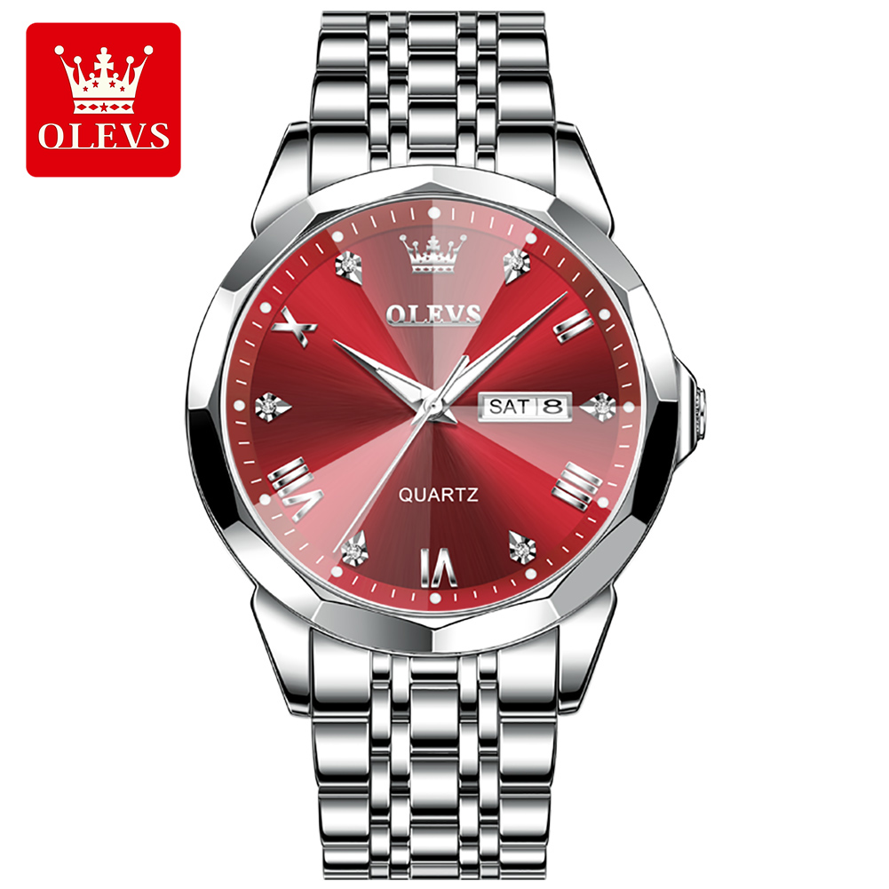 OLEVS ブランドオリジナルビジネスメンズクォーツ時計ウィ - Luxury Watch Name のレビューと価格