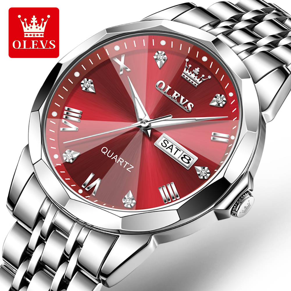 OLEVS ブランドオリジナルビジネスメンズクォーツ時計ウィ - Luxury Watch Name のレビューと価格