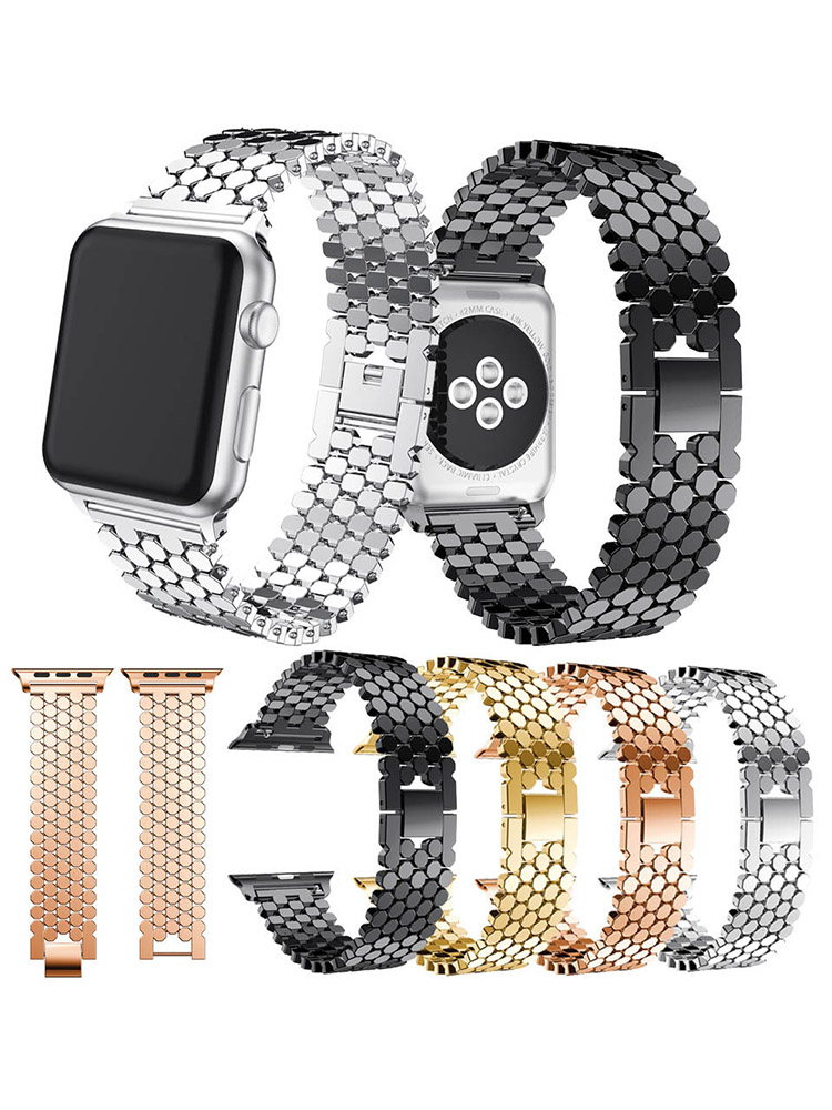 ステンレス鋼ストラップ Apple Watch バンド 45 - Luxury Watch Ap のレビューと価格