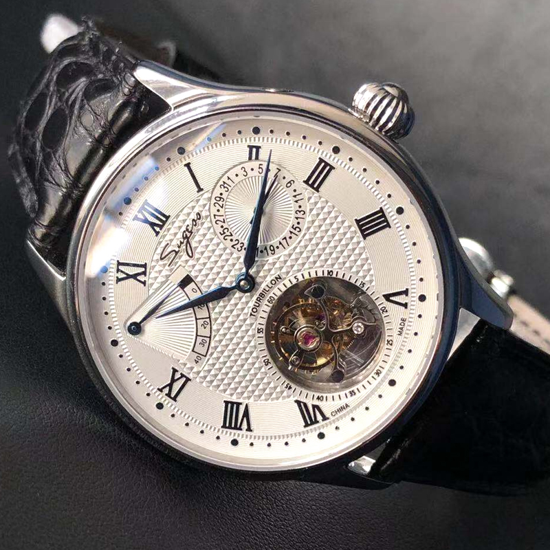 Sugess リアルトゥールビヨン腕時計本物のオリジナル S - Rolex Watch Submariner のレビューと価格