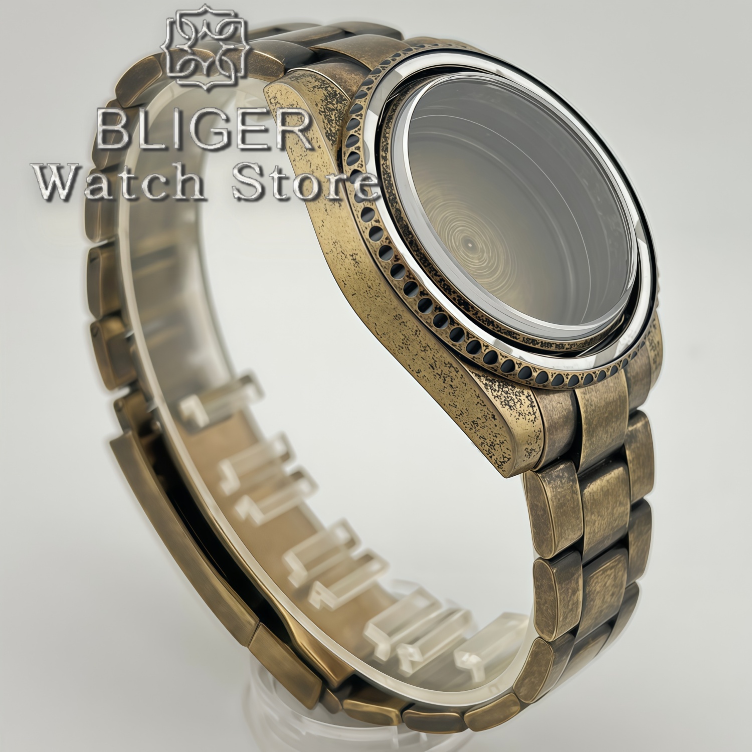 BLIGER 40MM レトロサファイアガラスダイビングブロ - Bronze Case Watch のレビューと価格