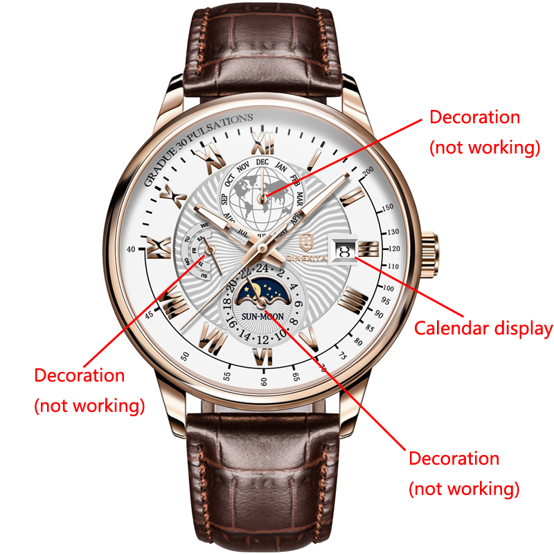 QINGXIYA ブランドファッションレザークォーツ時計男性 - Luxury Watch And Price のレビューと価格