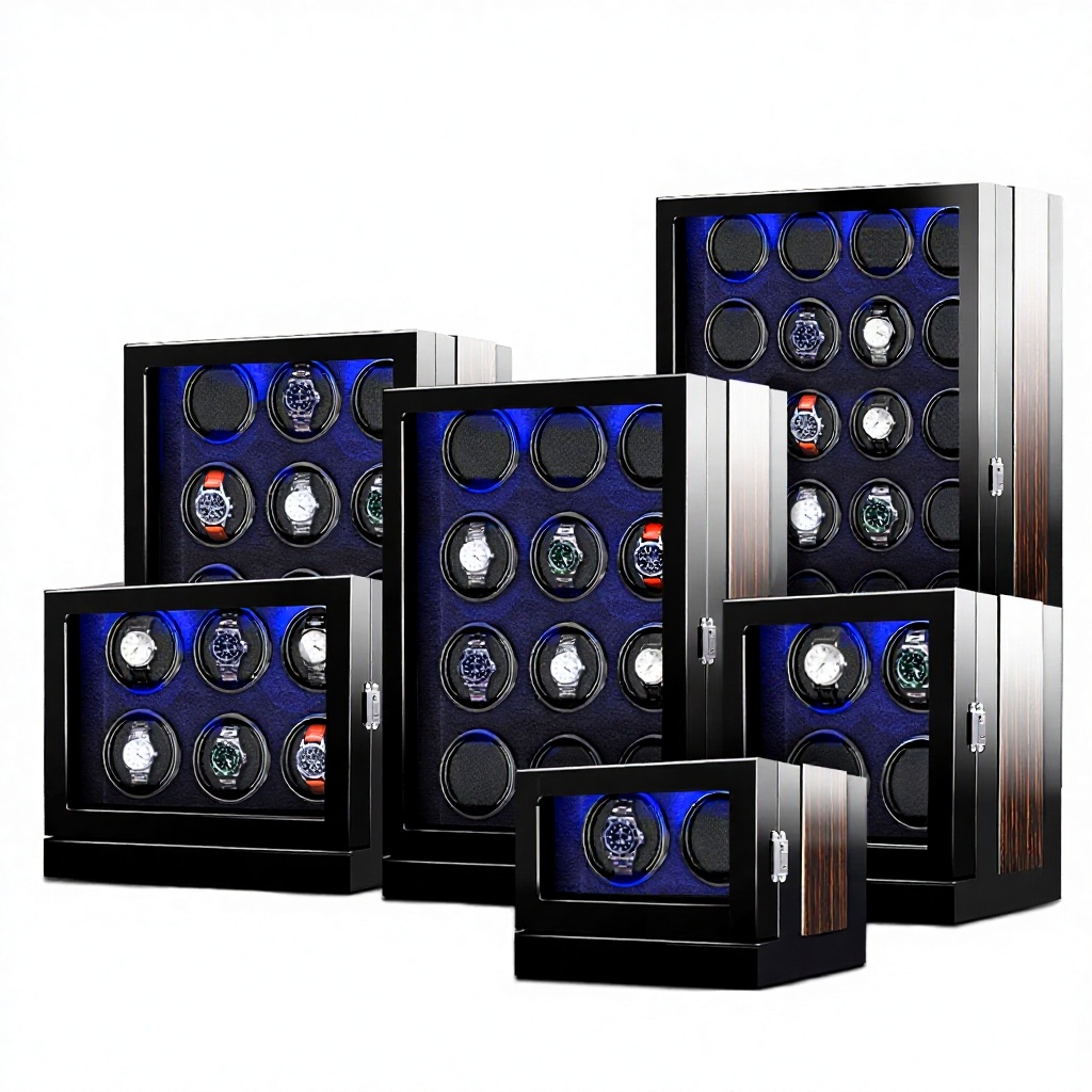 2スロット保護付き高級ウォッチワインダーケース、カスタムロゴ - Luxury Watch Storage のレビューと価格