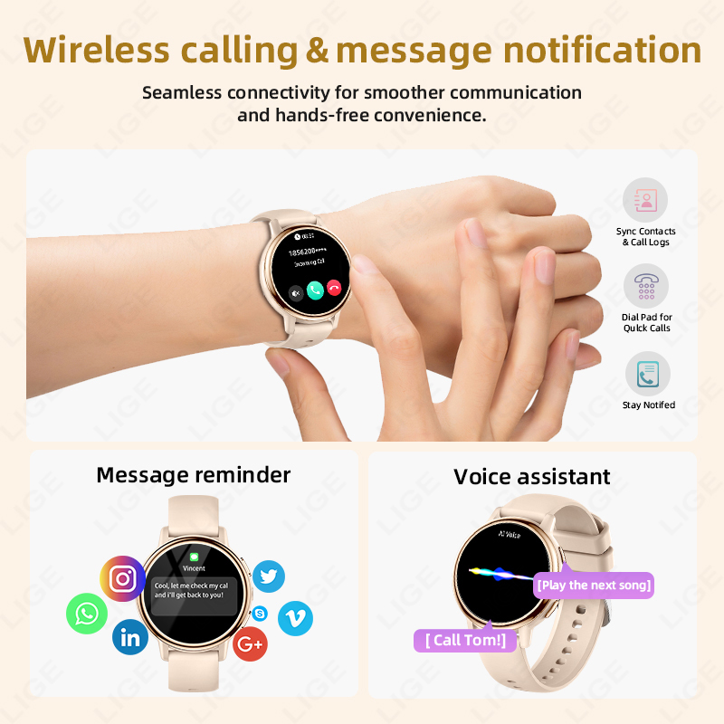 2026 LIGE 女性スマートウォッチ高級 1.26 イン - Luxury Watch In The World のレビューと価格