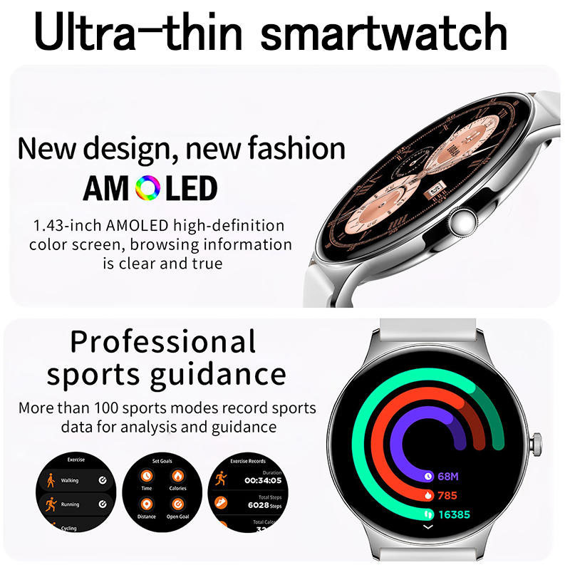 2025 超薄型耐久性のある女性スマートウォッチ 1.43  - Luxury Watch In The World のレビューと価格