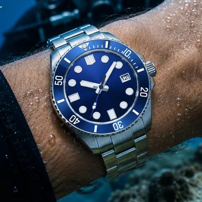 カスタムロゴ 40mm メンズ自動機械式腕時計 ステンレスス - Luxury Watch Logo のレビューと価格