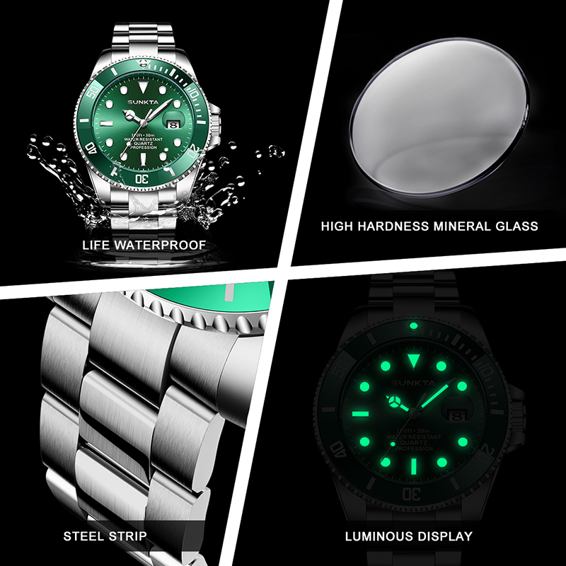 SUNKTA メンズ腕時計 LIGE トップブランド 高級感 - Luxury Watch Name のレビューと価格
