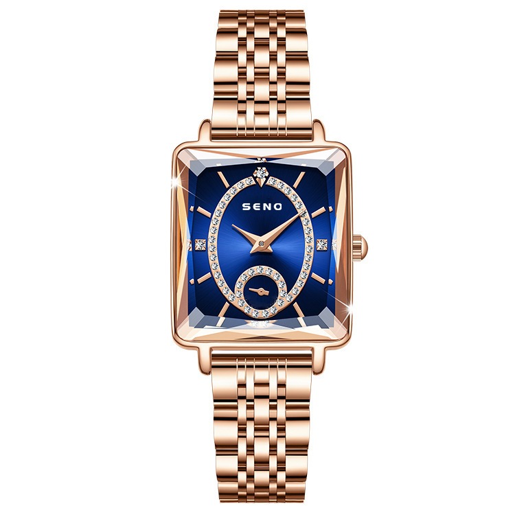 SENO レディース高級スクエアクォーツ腕時計 ステンレスス - Luxury Watch In The World のレビューと価格