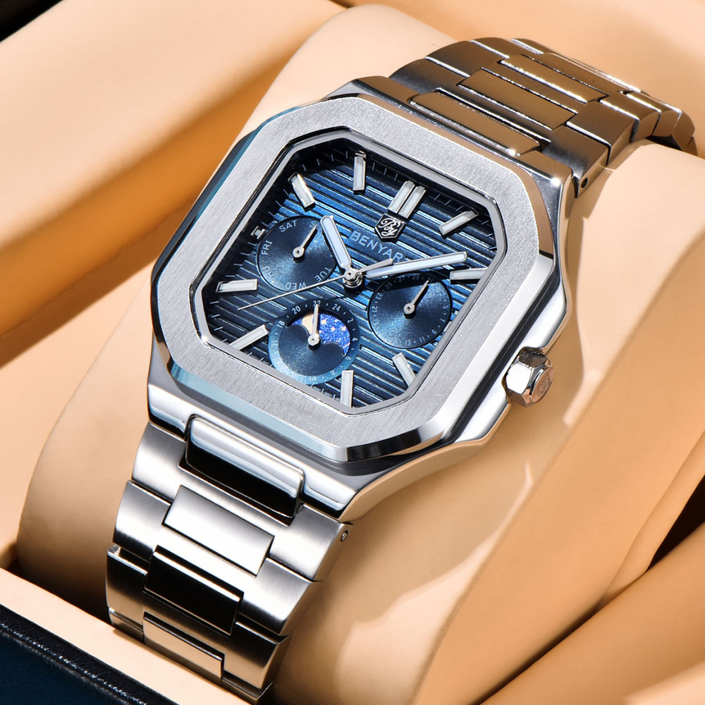 BENYAR 新しい 37 ミリメートルメンズ腕時計トップブ - Luxury Quartz Watch Brands のレビューと価格