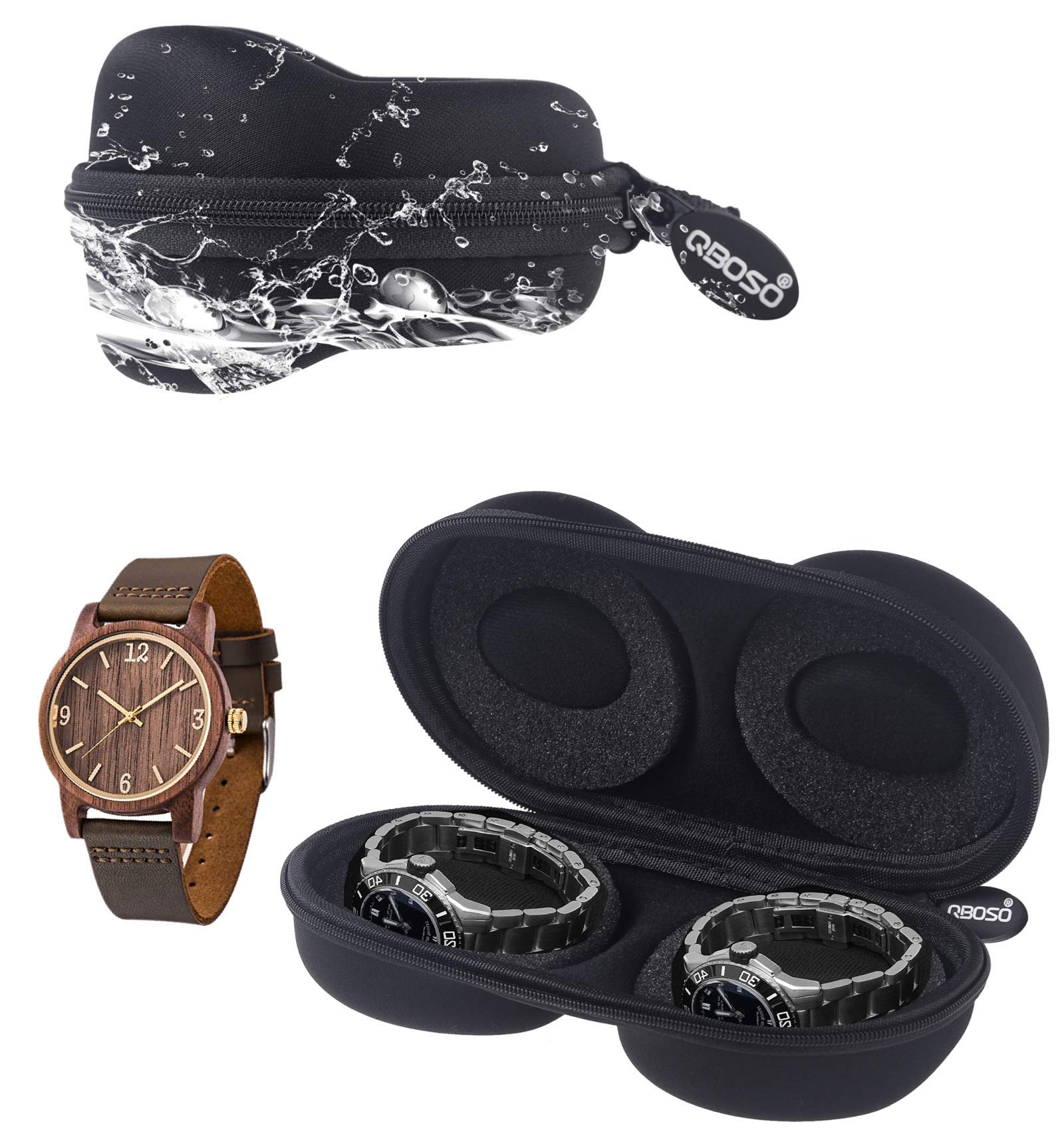 時計トラベルケース収納ホルダーボックス、タフなポータブル保護 - Luxury Watch Travel Case のレビューと価格