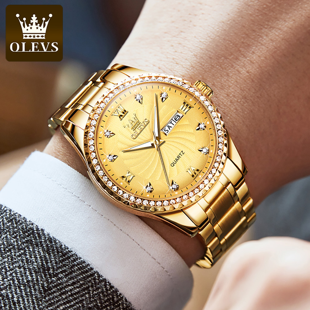 OLEVS 5565 高級ブランドクォーツ時計男性用防水ダイ - Luxury Watch Name のレビューと価格