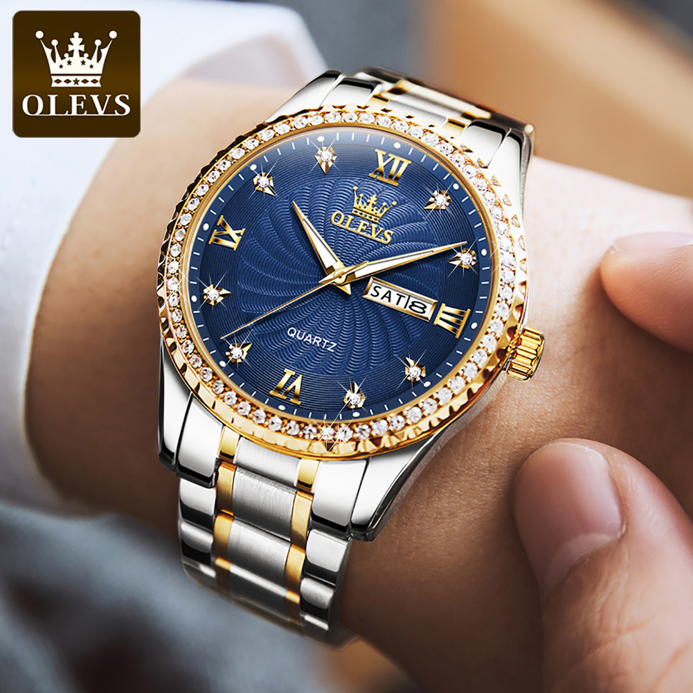 OLEVS 5565 高級ブランドクォーツ時計男性用防水ダイ - Luxury Watch Name のレビューと価格