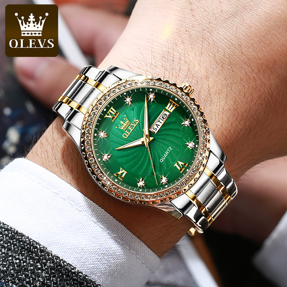 OLEVS 5565 高級ブランドクォーツ時計男性用防水ダイ - Luxury Watch Name のレビューと価格