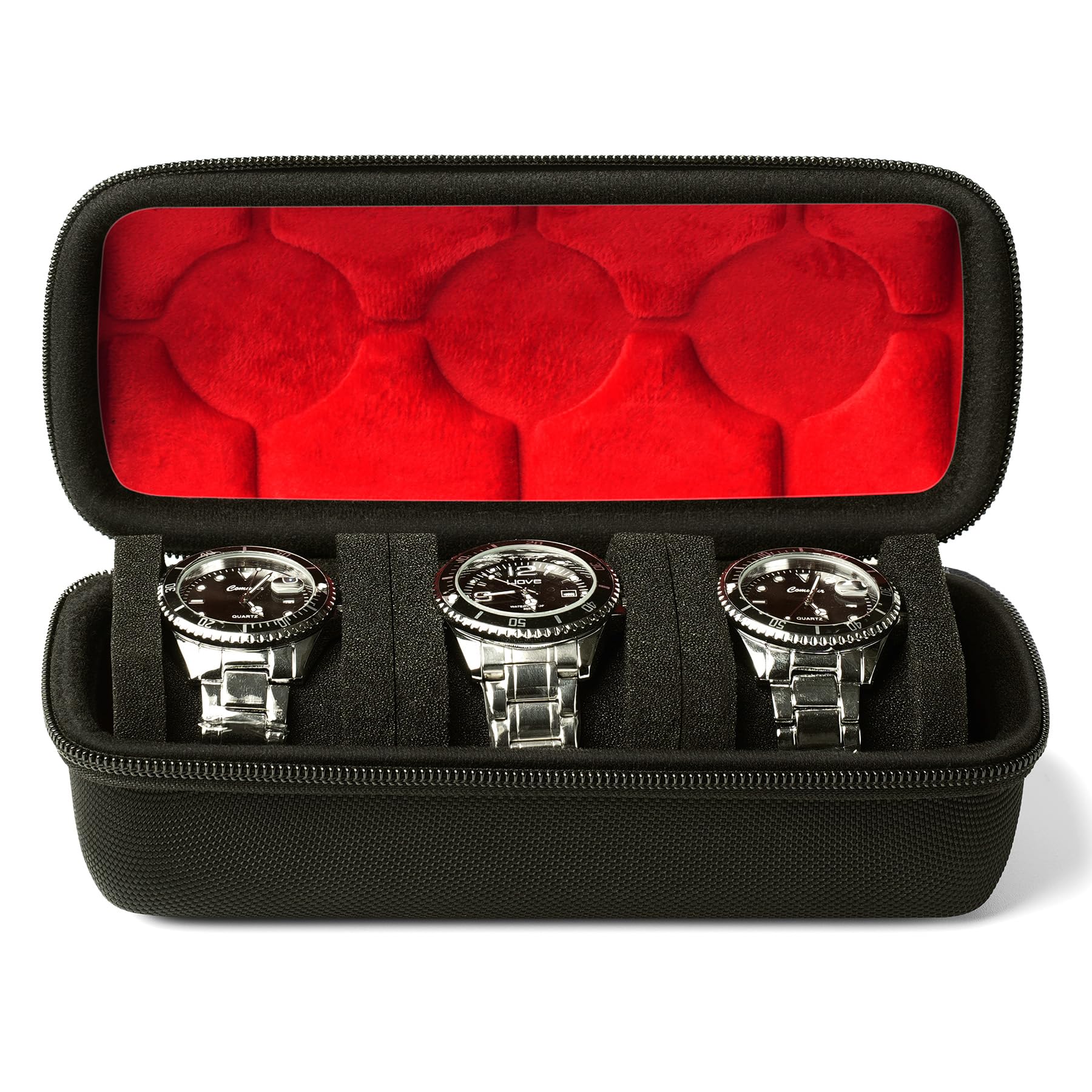 2/3/5 スロットウォッチトラベルケース、ハードウォッチロ - Luxury Watch Travel Case のレビューと価格