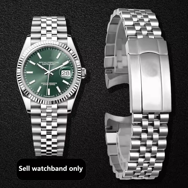 男性用ステンレスブレスレット,頑丈な時計バンド,ラグジュアリ - Luxury Watch Class のレビューと価格