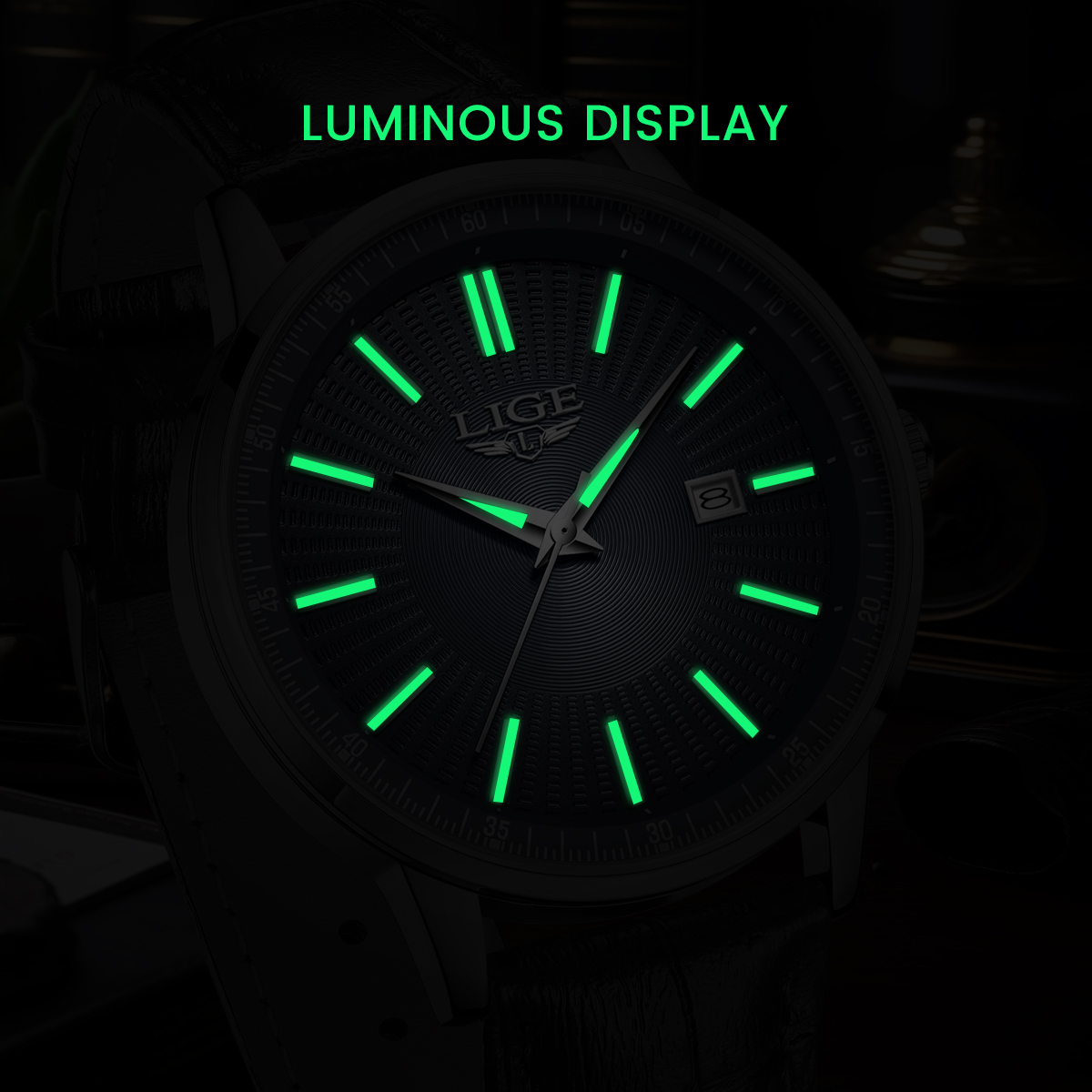 LIGEトップブランド高級メンズ腕時計 ビジネスレザー クォ - Luxury Watch Name のレビューと価格