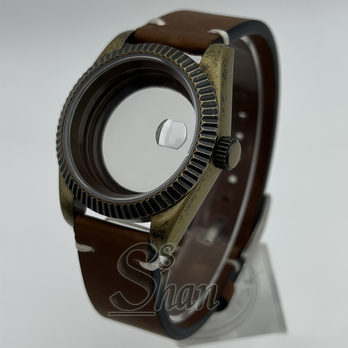 39MM ブロンズトーン グルーブ加工 ウォッチケースキット - Bronze Case Watch のレビューと価格