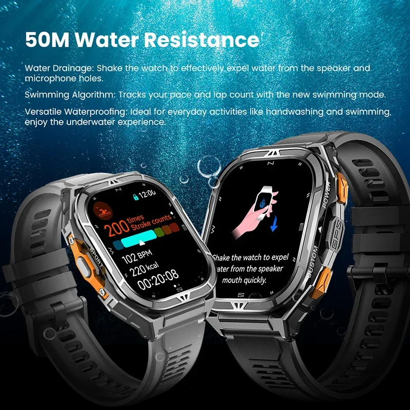高級AMOLEDスマートウォッチ、リアルGPS搭載、5ATM - Luxury Watch In The World のレビューと価格
