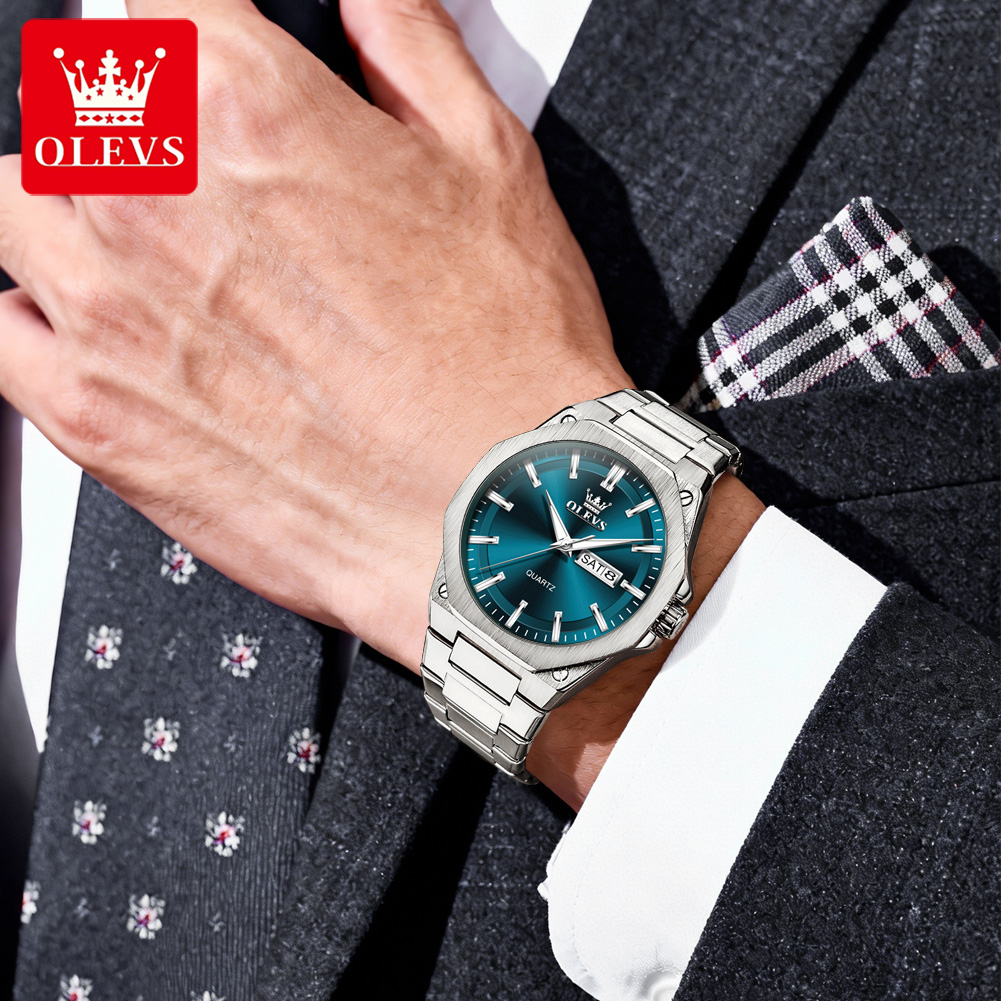 OLEVS 3733 メンズクォーツ腕時計 ナイトライト機能 - Luxury Watch Name のレビューと価格