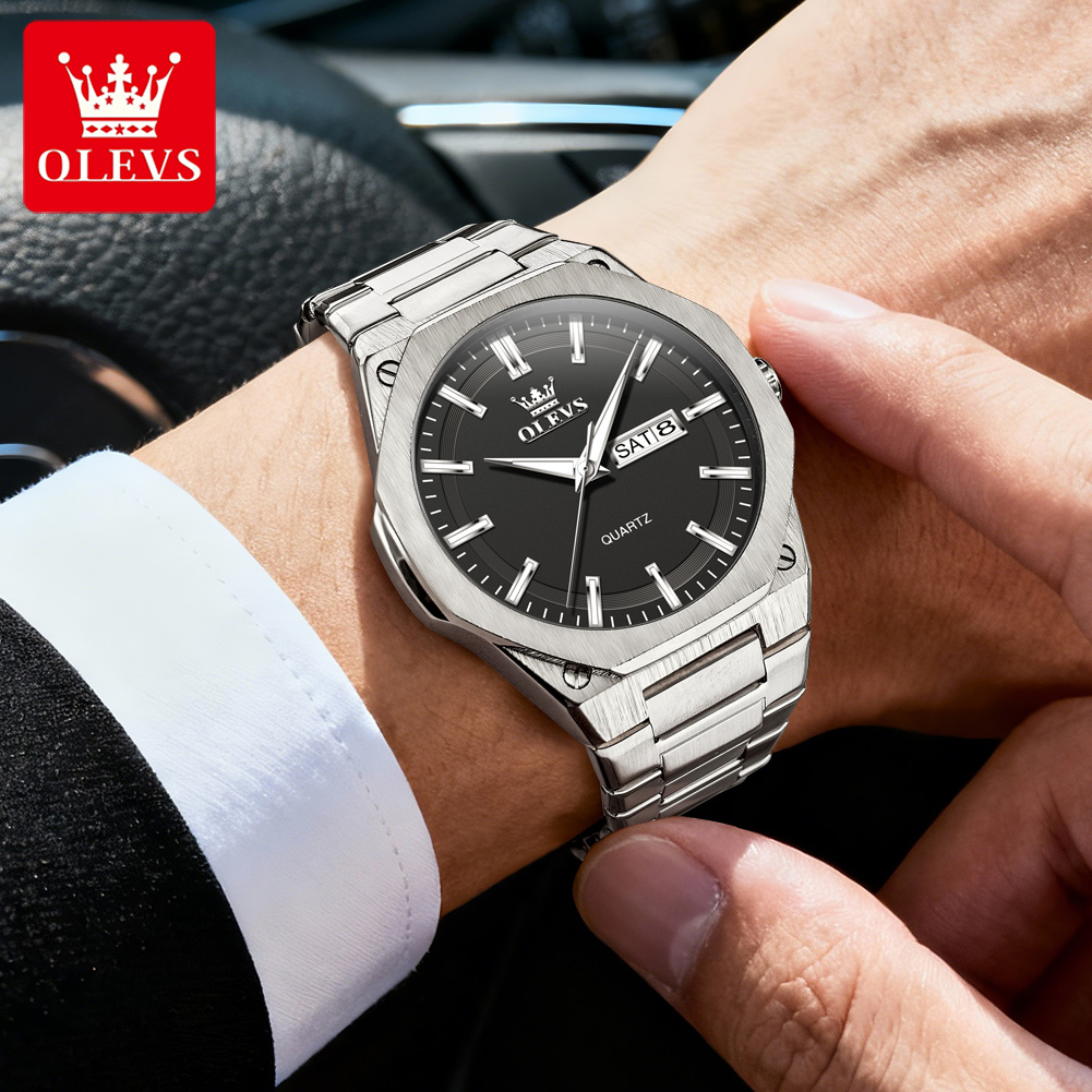 OLEVS 3733 メンズクォーツ腕時計 ナイトライト機能 - Luxury Watch Name のレビューと価格
