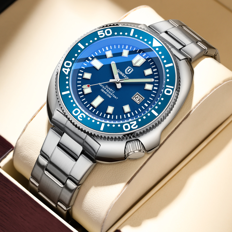 QINGXIYA ブランドファッションクラシックブルークォー - Luxury Watch Name のレビューと価格